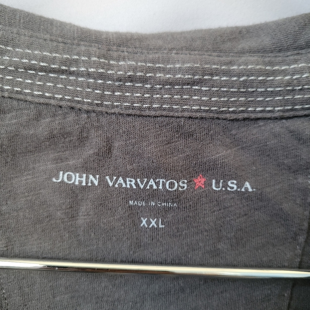 John Varvatos Short Sleeve Polo Shirt Gray XXL - Picture 12 of 14